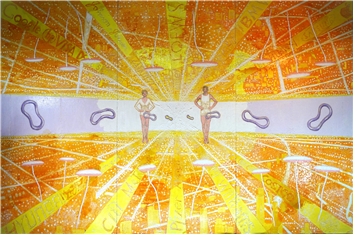 김남진, 문명4 (Civilization IV), 366x244x9cm, 나무패널 위에 안료채색, 2021